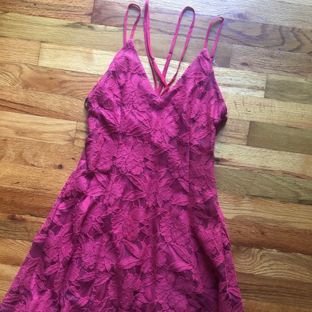 Women's Red Lace Dress